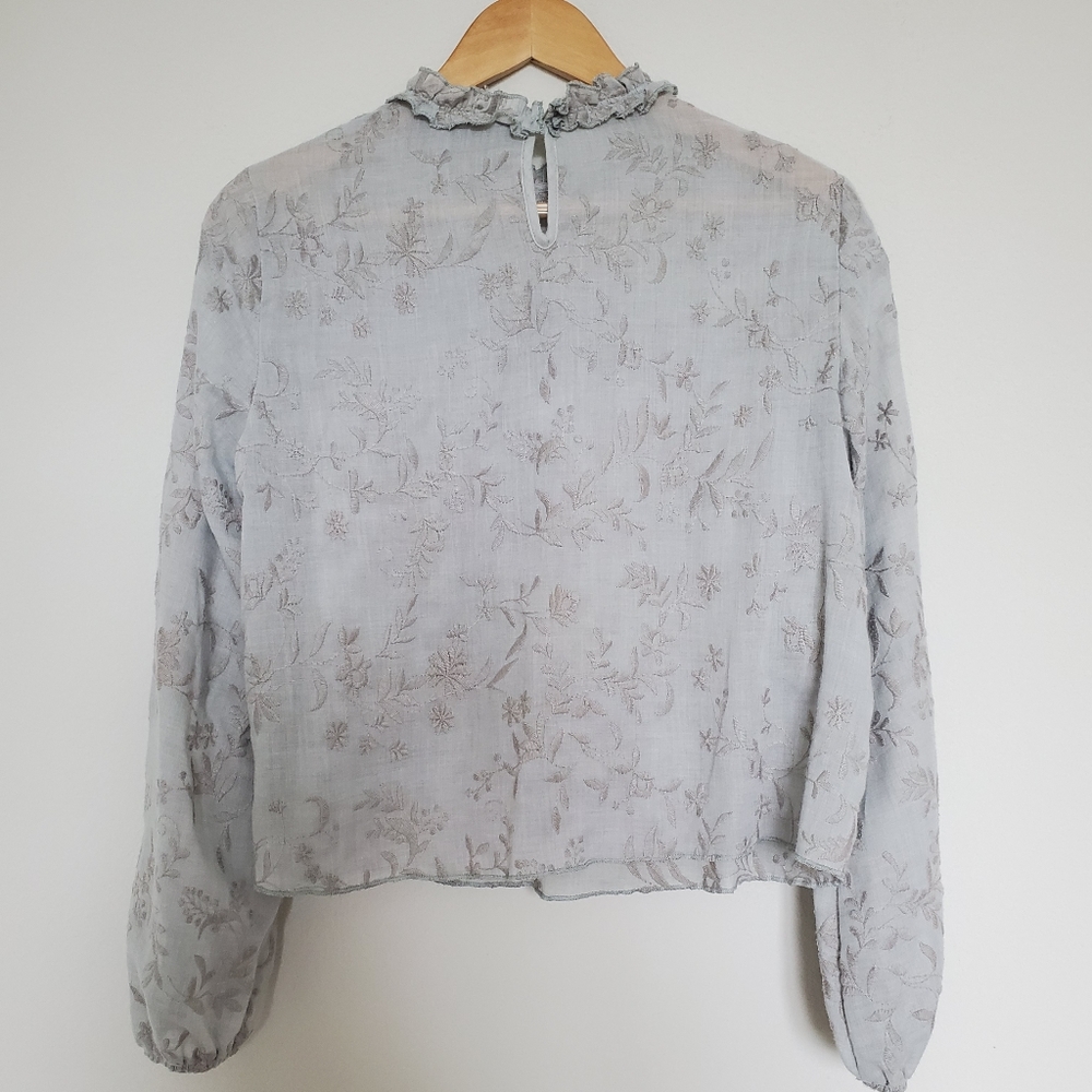 Zara embroidered top with ruffles - Picture 10 of 10